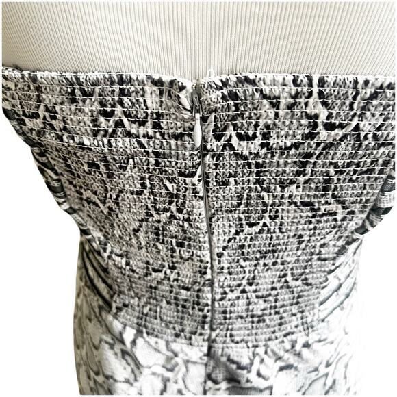 Cache Y2K Snakeprint Mini Skater Dress NWT Smocked Size 4 Satin Reptile Print - Picture 7 of 13